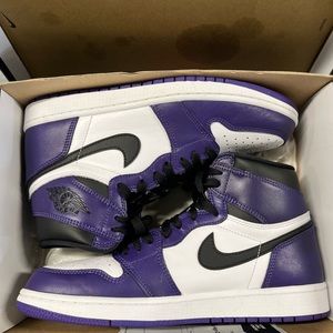 Jordan Court Purple 1 Mens Sz-9.5